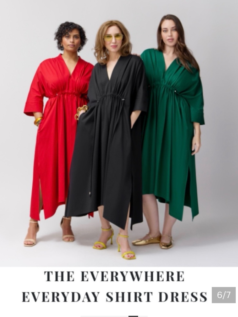Carla Rockmore flame cinched waist shirt dress